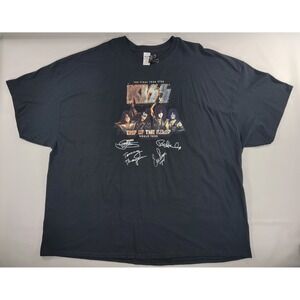 KISS T-shirt End Of The Road Final Tour Ever Faces Band Signatures NWOT Sz 5XL‎